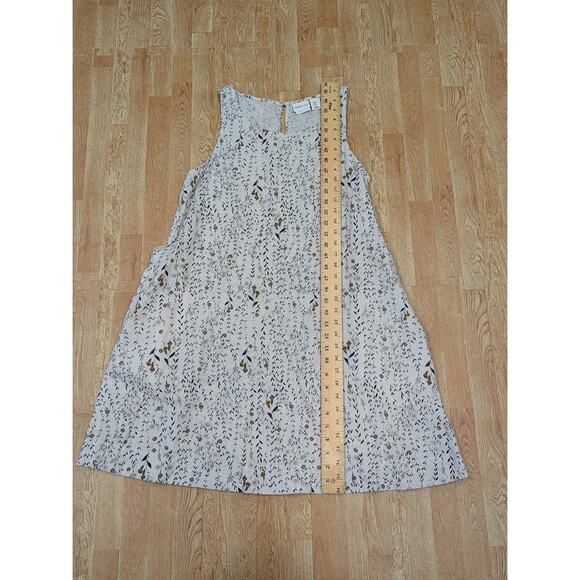 Rachel Zoe Size Small 100% Linen Sleeveless Floral A Line Tank Dress Pockets - Picture 6 of 8